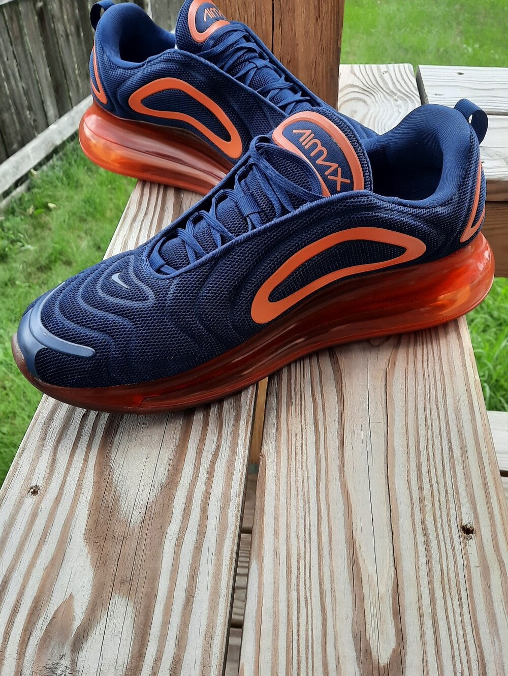 Nike Air Max 720 Mens Blue And Orange Running Shoes Size 13 - Picture 4 of 9